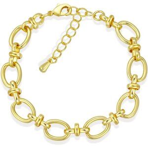 Gold Twisted Italian Designer Inspired Rope Statement Chunky Bracelets for Women